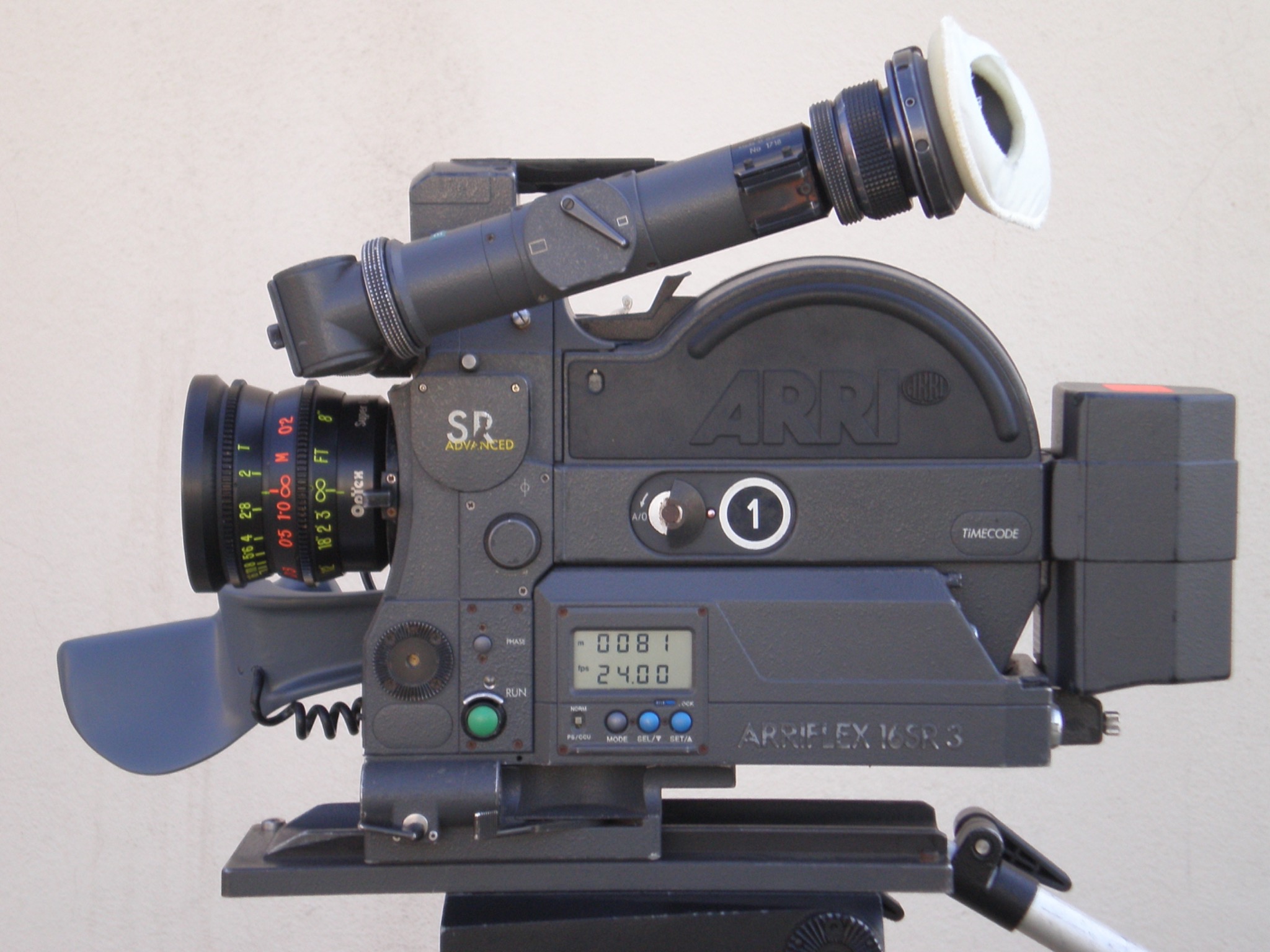 Arriflex SR3 Hi Speed Super 16 camera with lens and colour video assist